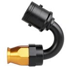 AN8 150° PTFE Quick-Connect hose end