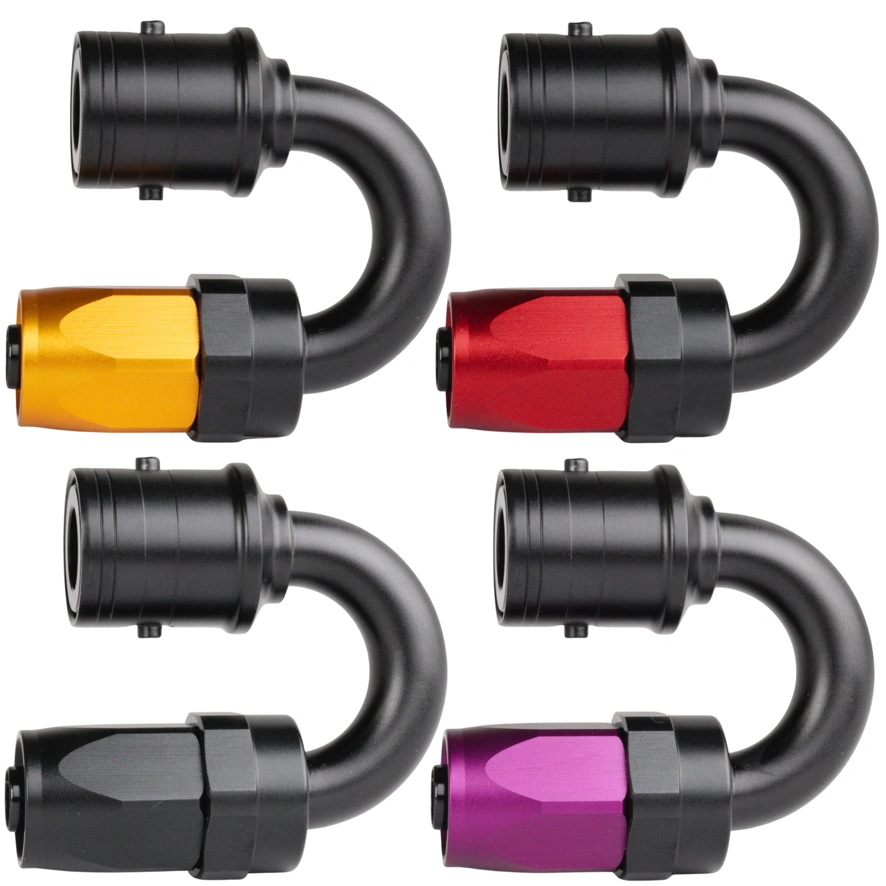 AN8 180° Quick-Connect hose end