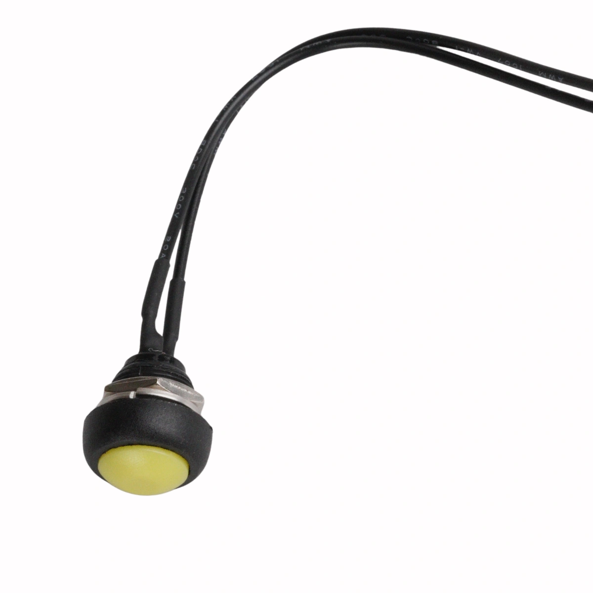 Resilient ON/OFF button - Yellow with cable