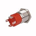 ON/OFF Button Silver (Blue LED) 16MM