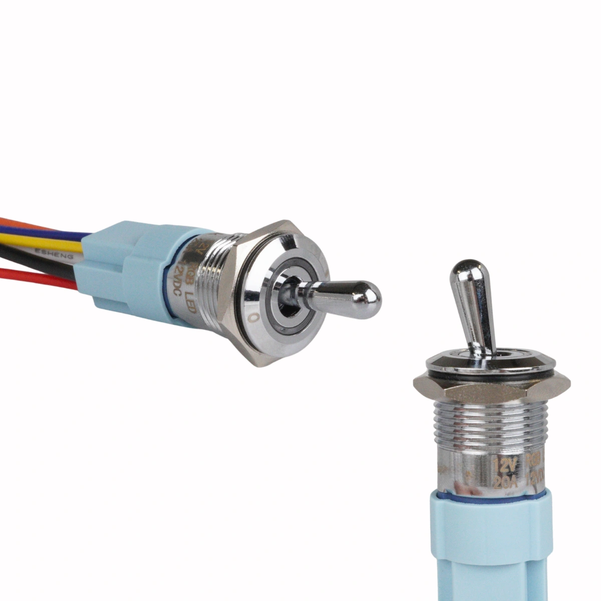 12V RGB Switch On-On - Silver