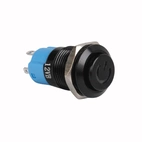 ON/OFF Button Black (Blue LED) 12MM