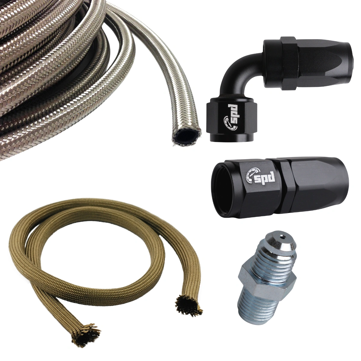 Olejek Garret w zestawie Turbo 1 x prosty 1 x 90 stopni AN4 + pończocha chroniąca przed ciepłem