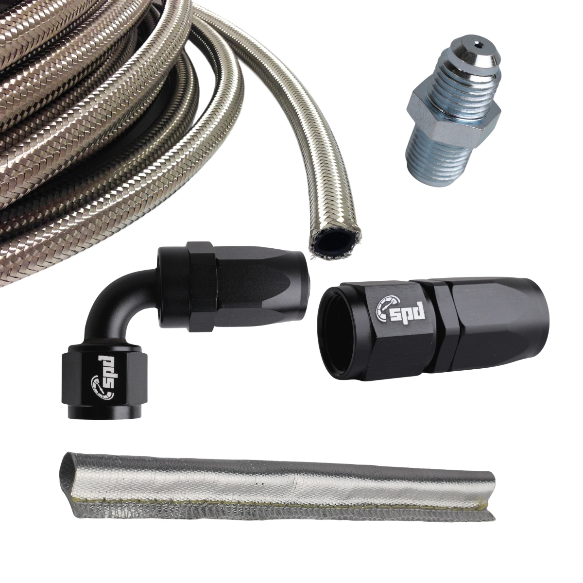 Olejek Garret w zestawie Turbo 1 x prosty + 1 x 90 stopni AN4 + aluminiowa osłona termiczna