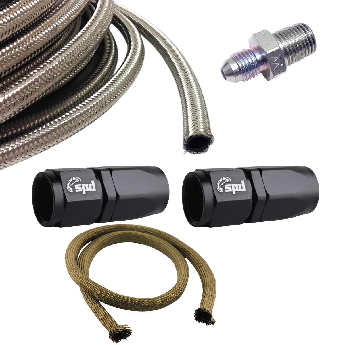 Borgwarner SXE Olej w zestawie Turbo 2 x proste AN4 + skarpeta chroniąca przed wysoką temperaturą