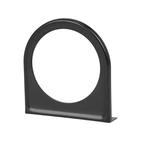 Gauge holder panel Universal, single, 52 mm, black