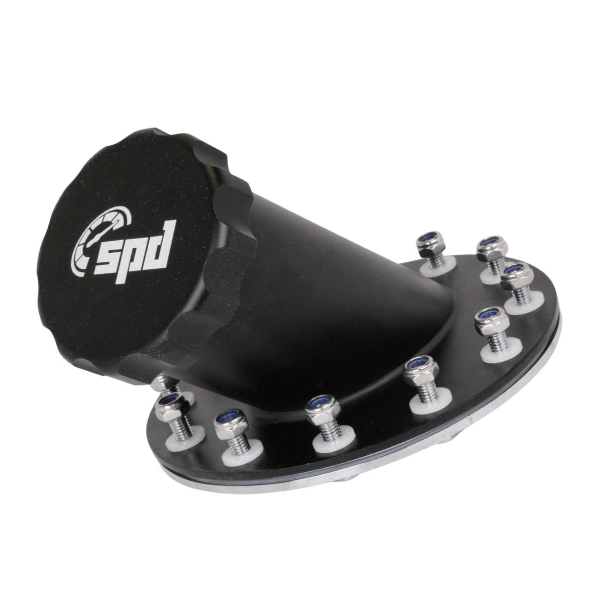 Fuel Cell Filler Neck 45º Black Aluminum with PTFE Gasket