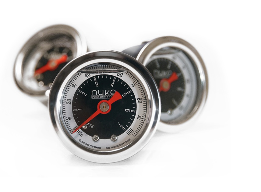 Nuke Fuel pressure gauge 0-7 bar black